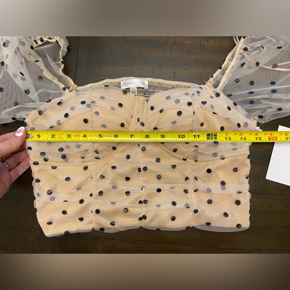 Polka Dot Bodice Crop Top - Picture 5 of 5